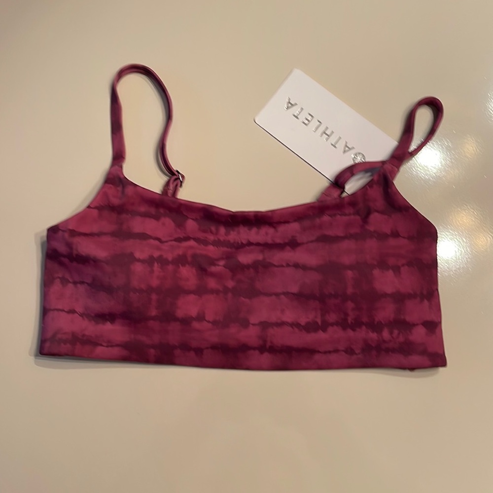 ATHLETA NWT Scoop Printed Bikini Top D-DD